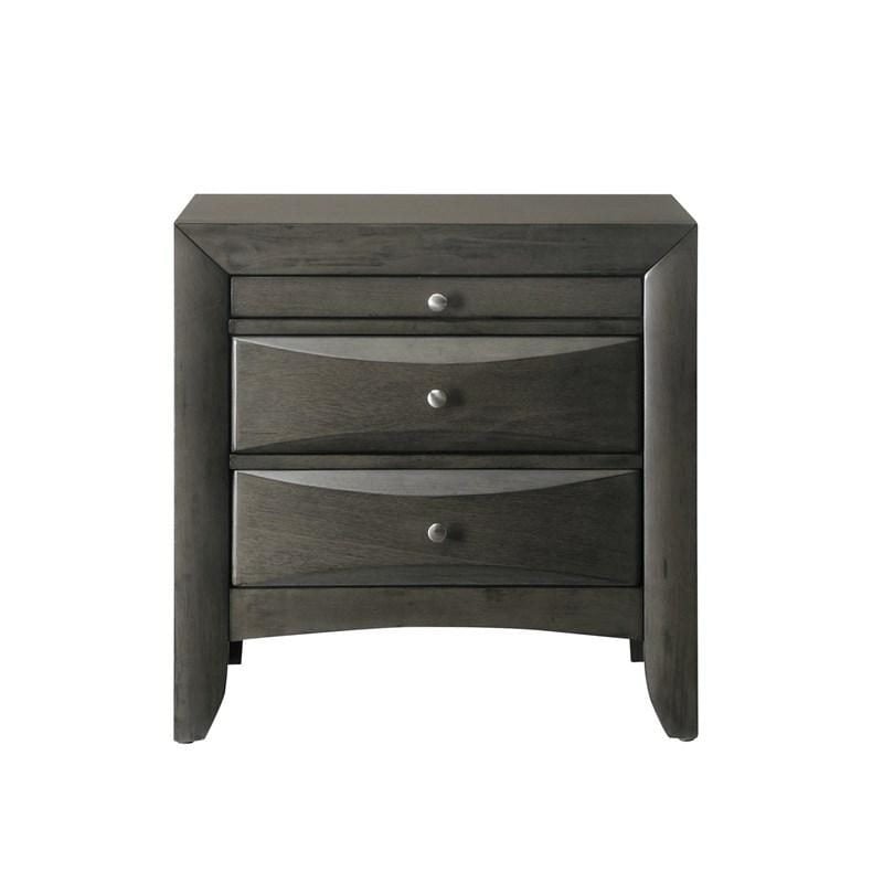 Crown Mark Emily Grey Nightstand