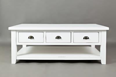 Jofran Artisans Craft Weathered White Cocktail Table