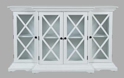 Jofran Carrington Small Breakfront Blue Accent Cabinet