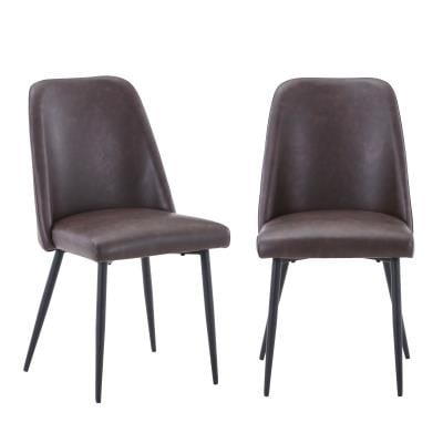 Jofran Maddox Uph Dk Brown Chair