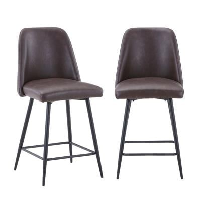 Jofran Maddox Dk Brown Uph Stool