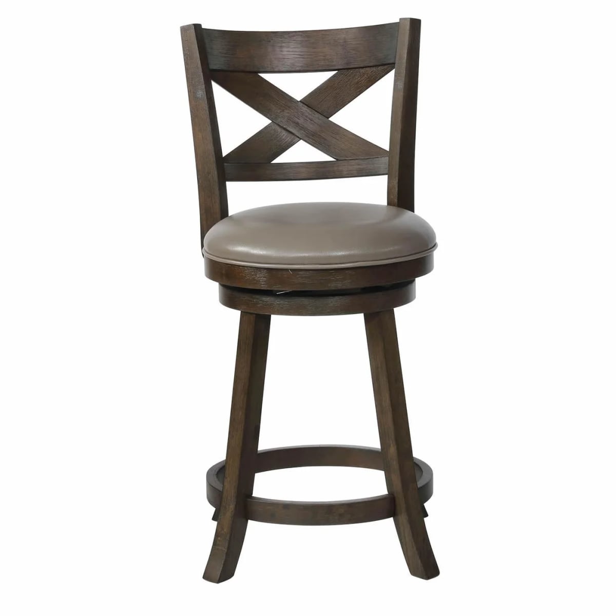Crown Mark Kipper: Swivel Counter Height Stool Grey Chair