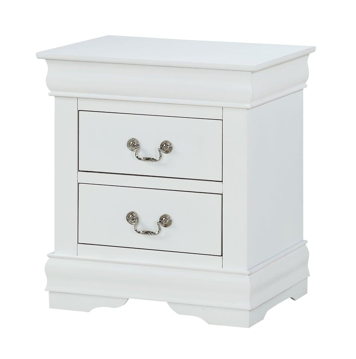 Crown Mark Louis Philip White Nightstand