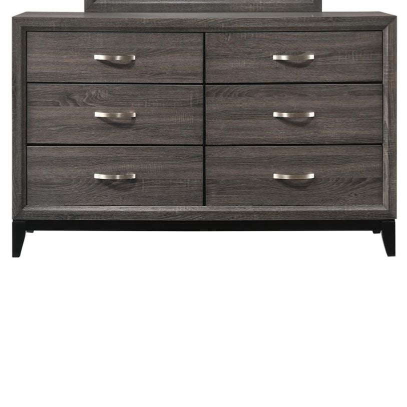 Crown Mark Akerson Grey 6 Drawer
