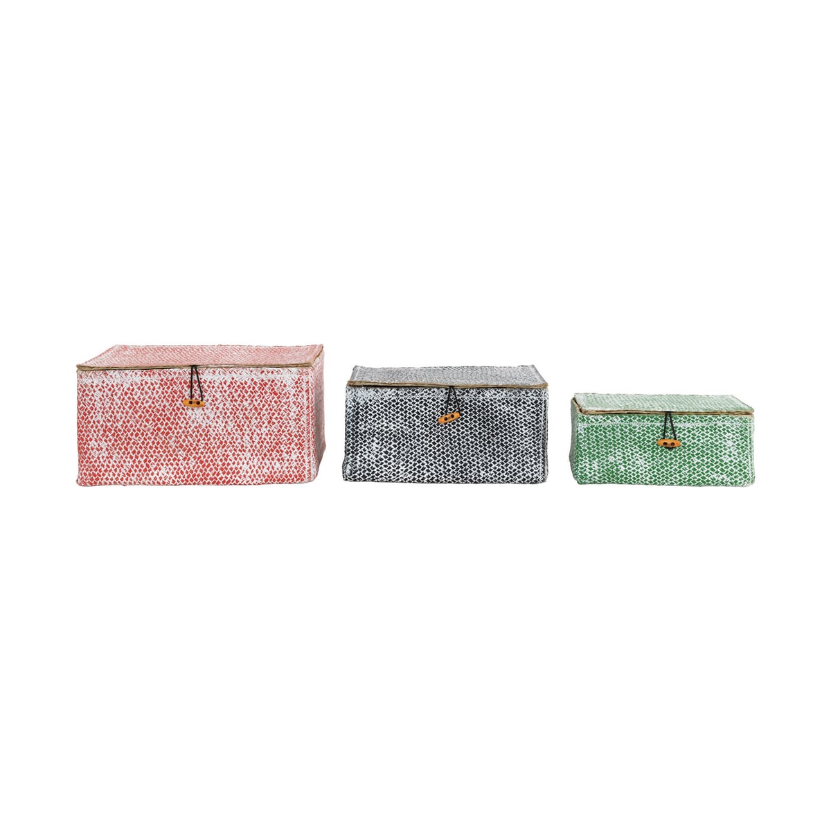 Creative Coop Palm Leaf Box Set of 3