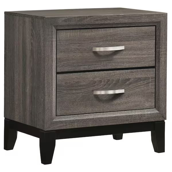 Crown Mark Akerson Grey Nightstand
