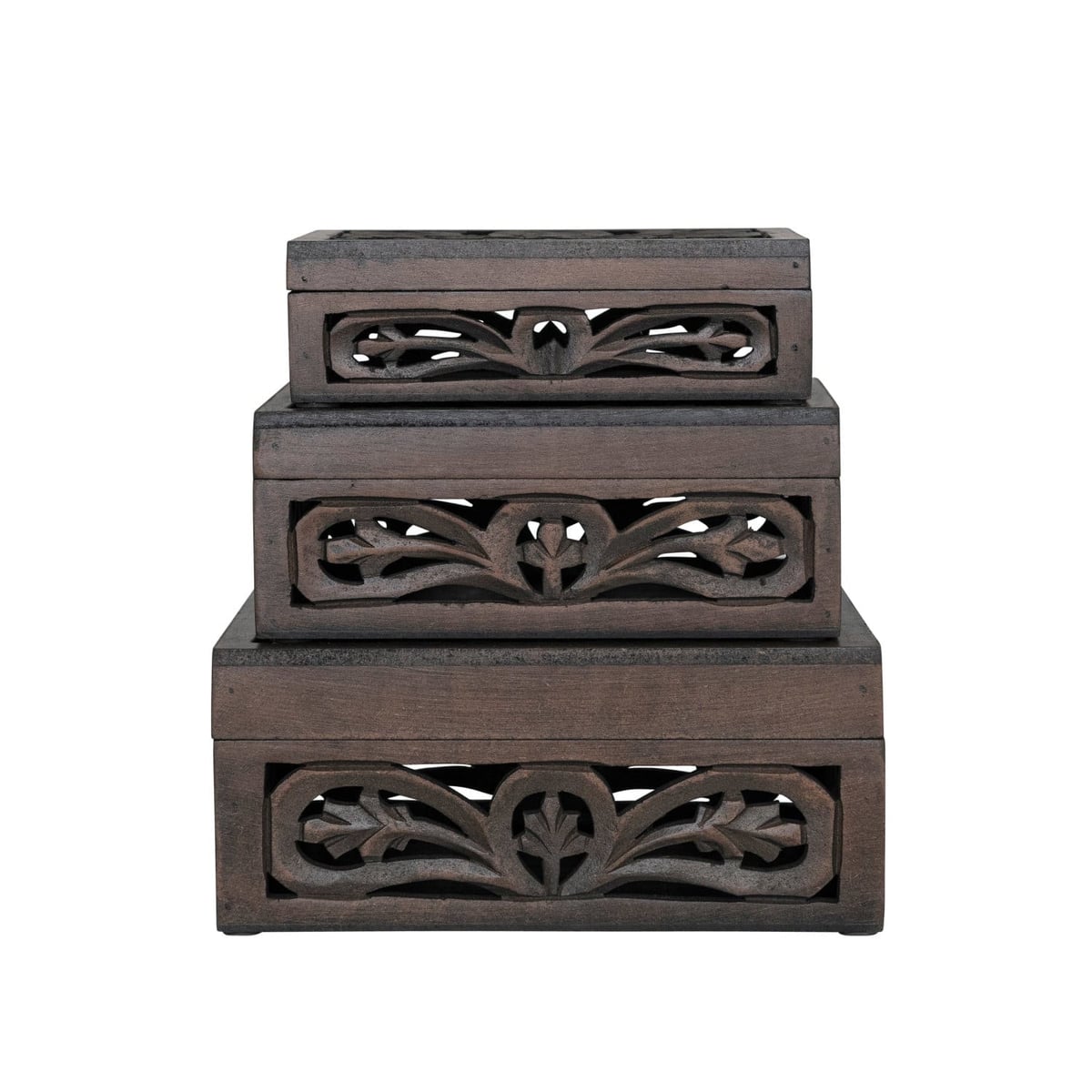 Creative Coop Black Mango Stackable Boxes Box