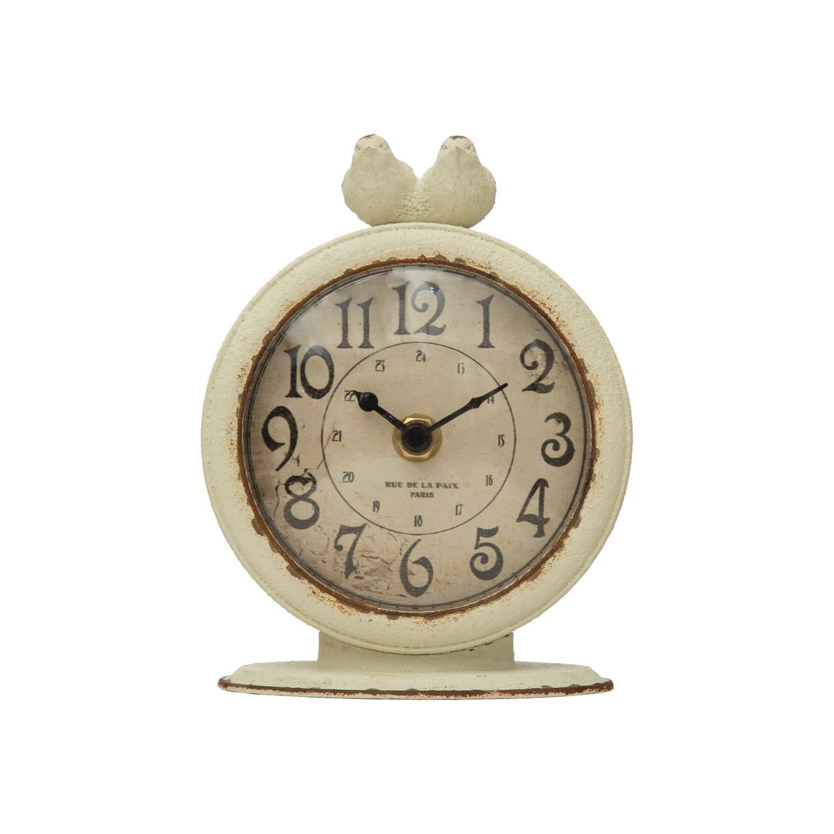 Creative Coop White Bird Mantle Clock
