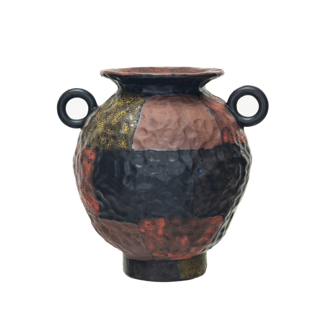 Creative Coop Stoneware Multi Color Vase