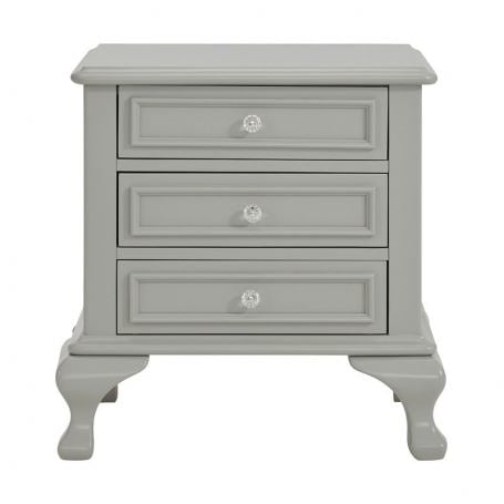 Elements International Jesse Grey Nightstand