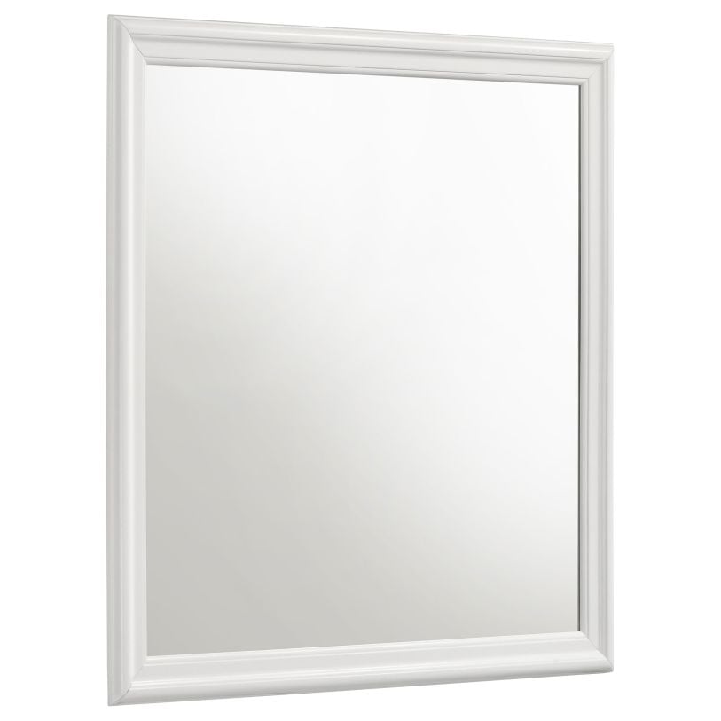 Crown Mark Louis Philip White Mirror