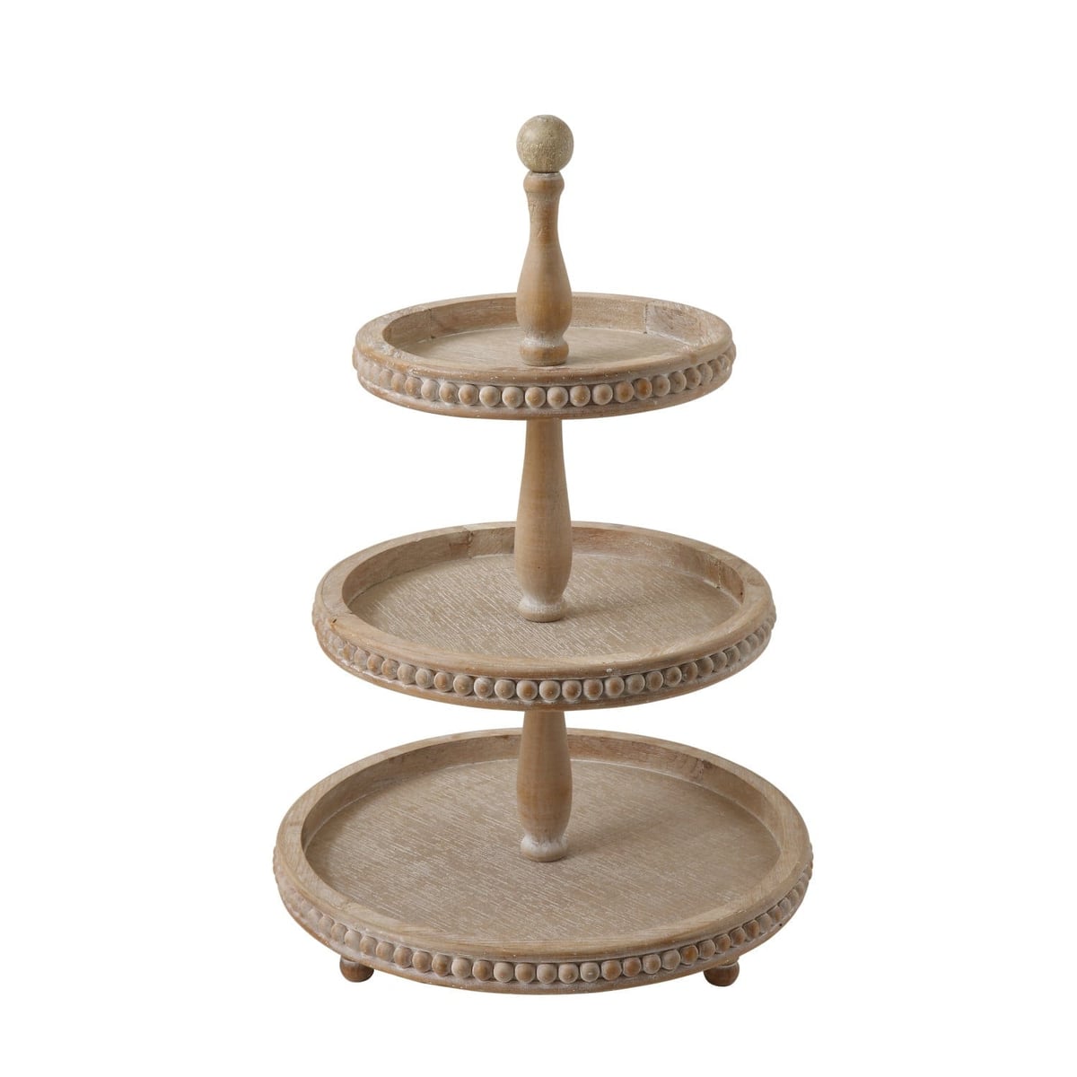 Creative Coop Black three tier tidbit