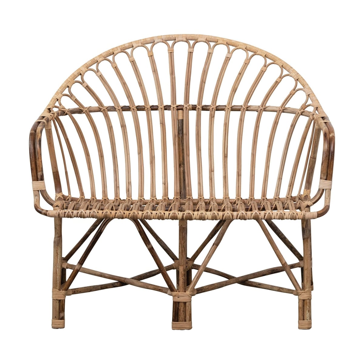 Creative Coop Rattan Bench