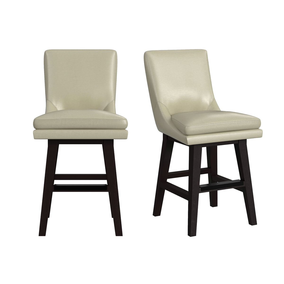 Elements International Villanova Beige w/ Espresso Swivel