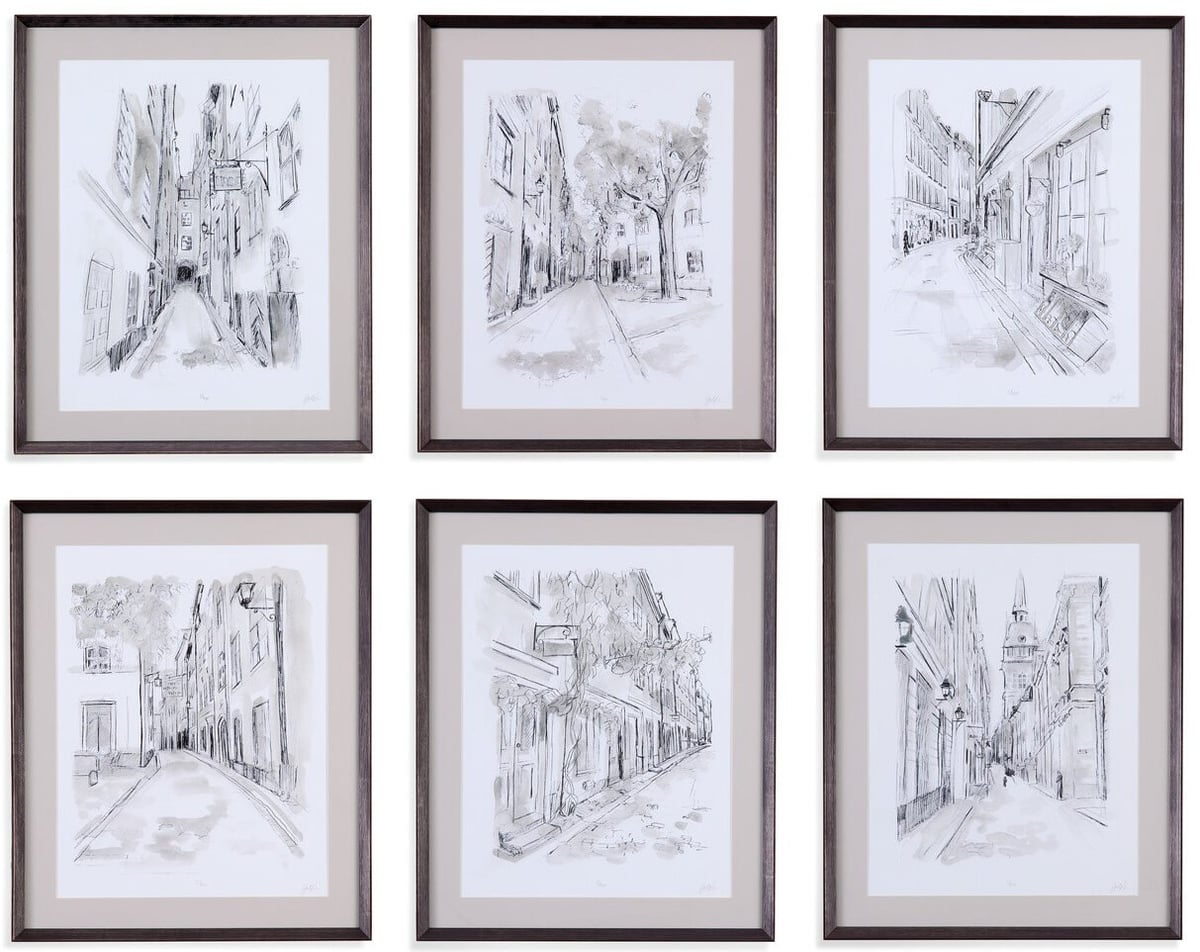9901-763C European City Sketch Wall Art