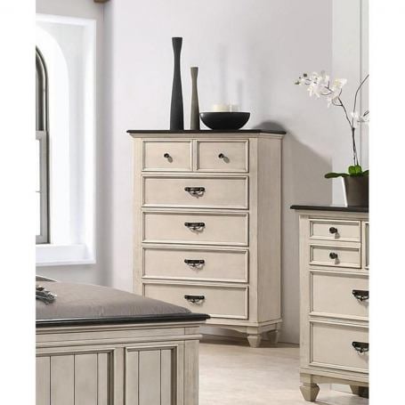 Crown Mark Sawyer Antique White Chest