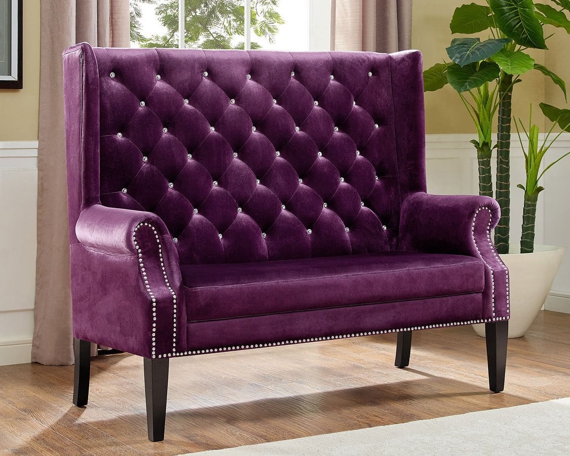 Crown Mark Odina Purple Bench
