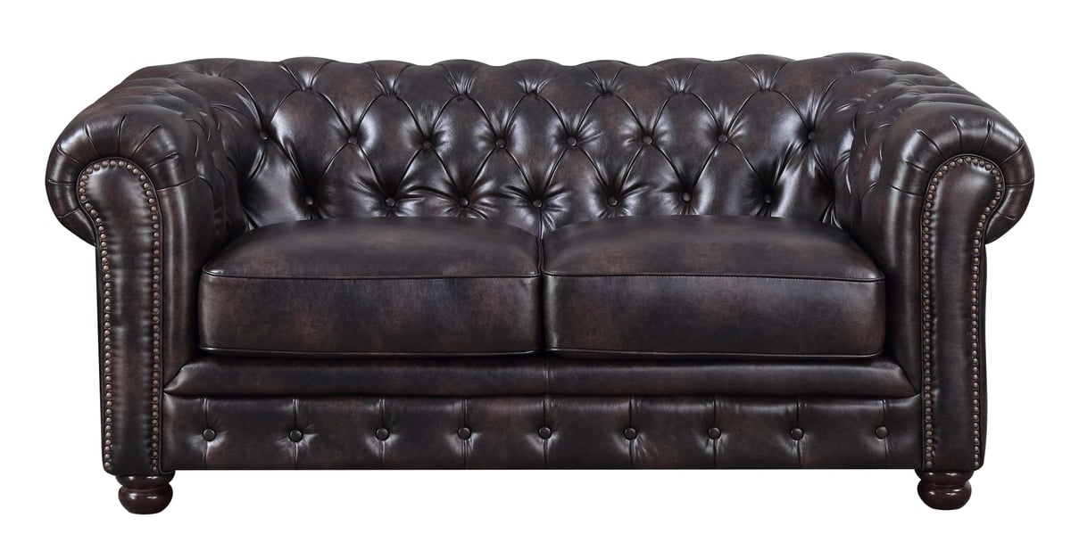 Elements International Florence Brown Loveseat
