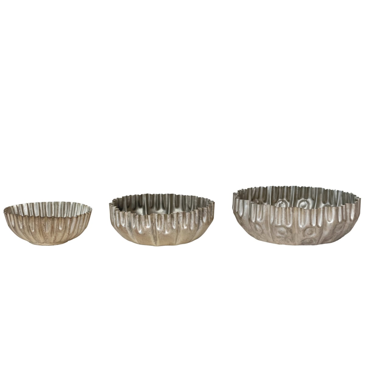 Creative Coop Fluted Bowl Set of 3