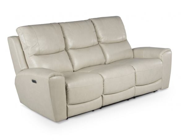 Steve Silver Laurel Leather Sofa Ivory Power