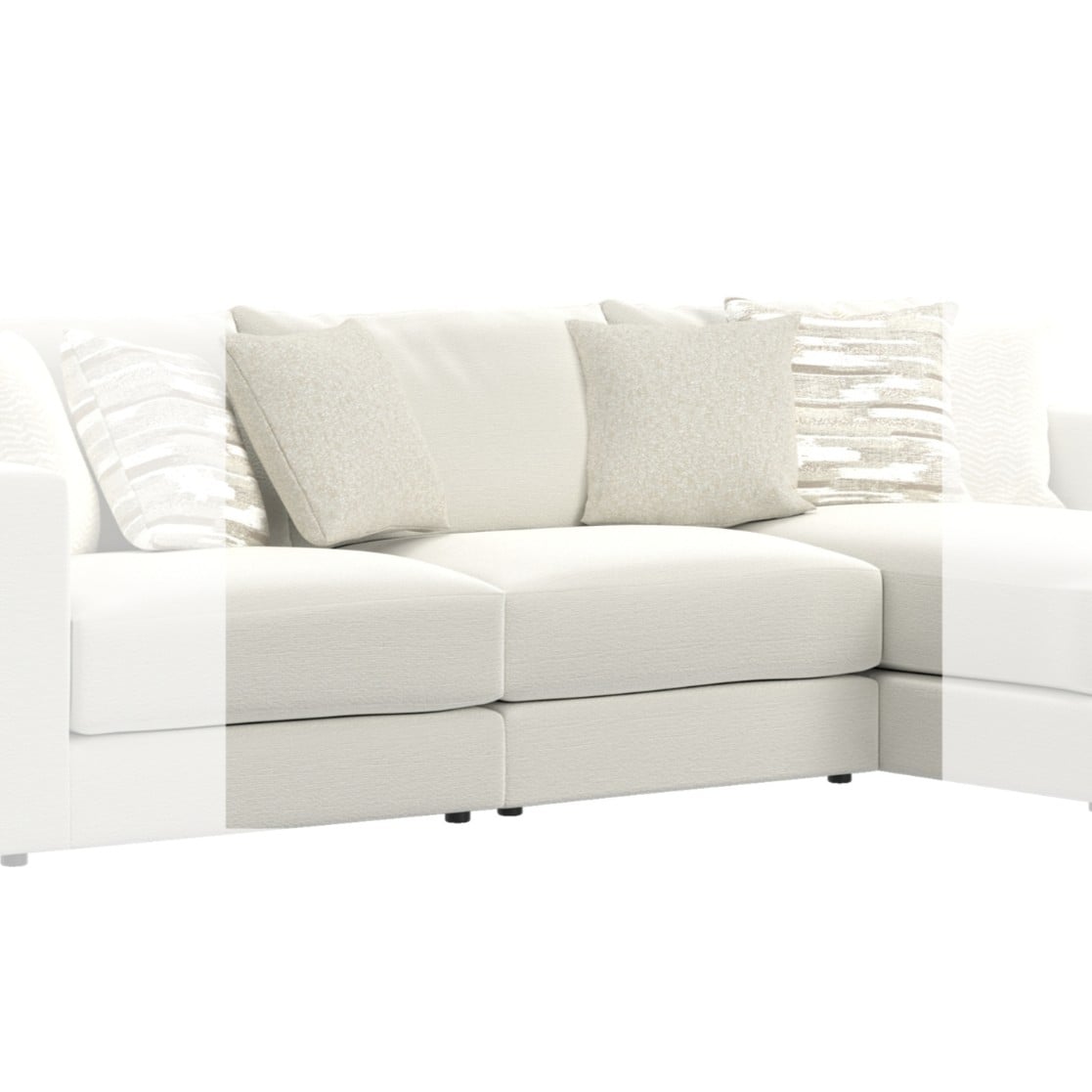 Jackson Catnapper Amelia Sectional Chalk Armless Chair