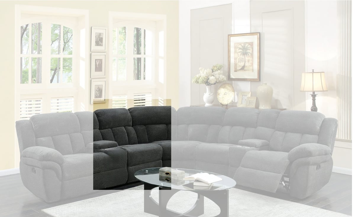 Elements International Santorini Grey Armless Recliner