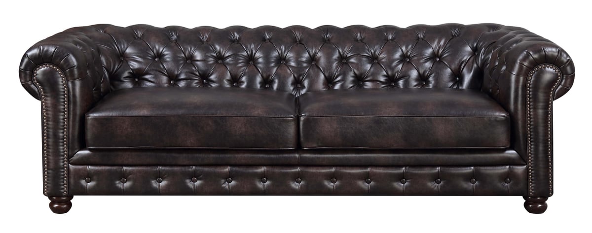 Elements International Florence Brown Sofa