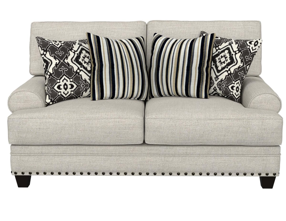 Corinthian Becall Cream Loveseat