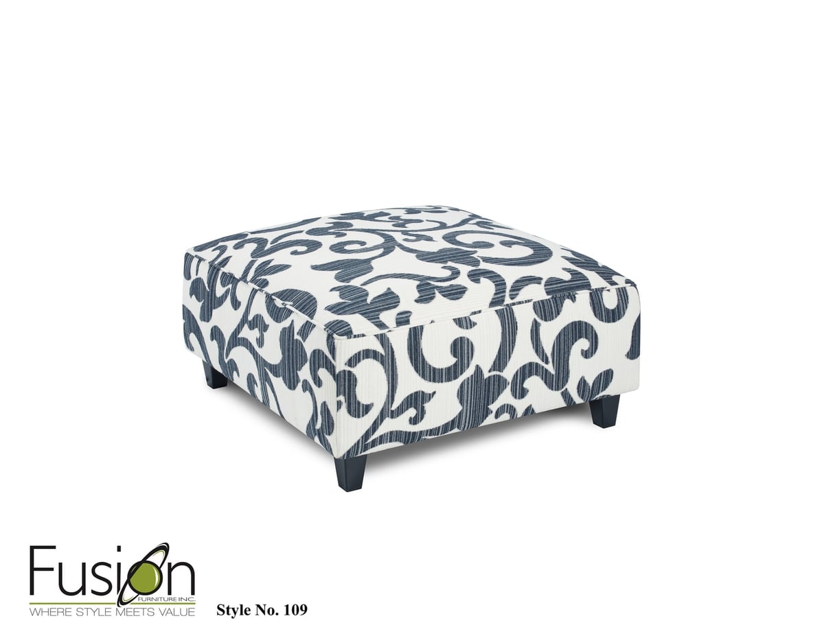 Fusion 100 Series Sonata Navy Cocktail Ottoman