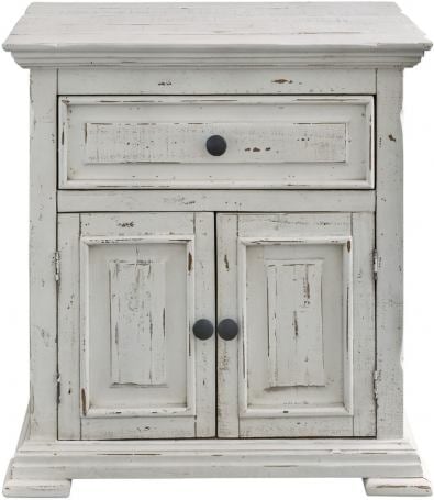 Elements International Olivia White Nightstand
