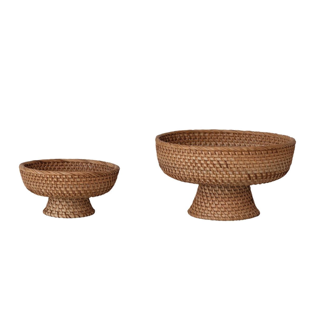 Creative Coop Rattan Set of 2 Bowl