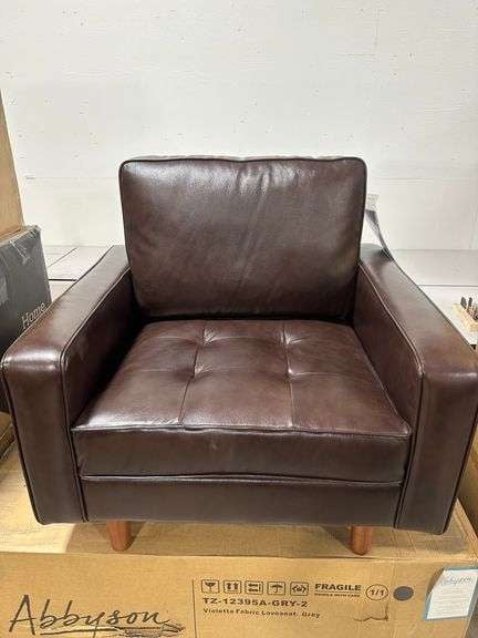 Abbyson Home Holloway Brown Accent Chair