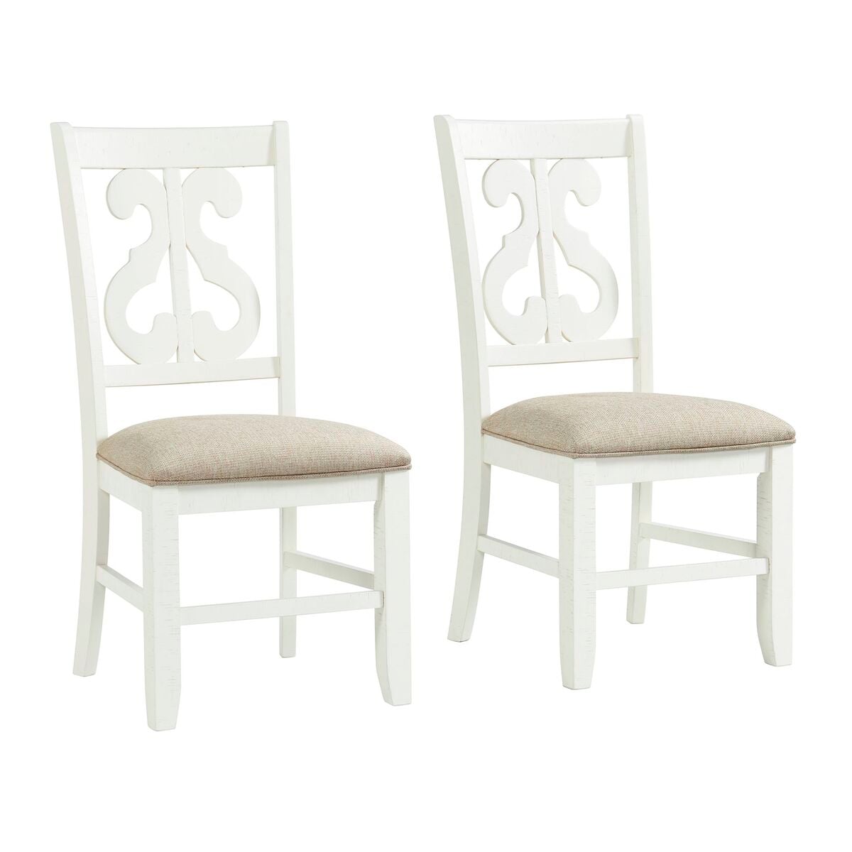 Elements International Stone White Dining Chair