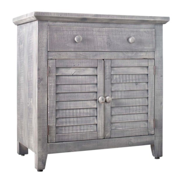 Elements International Rafael Silver Accent Cabinet