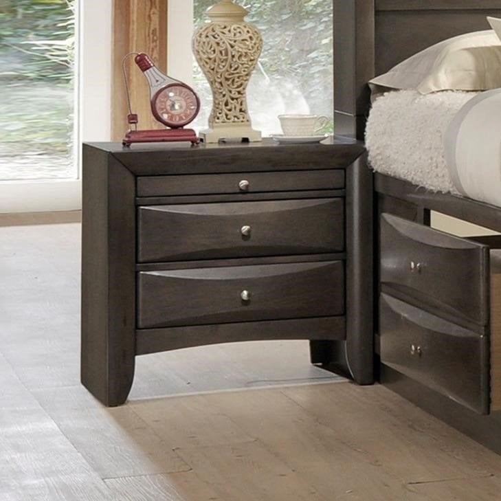 Crown Mark Emily: Grey Nightstand