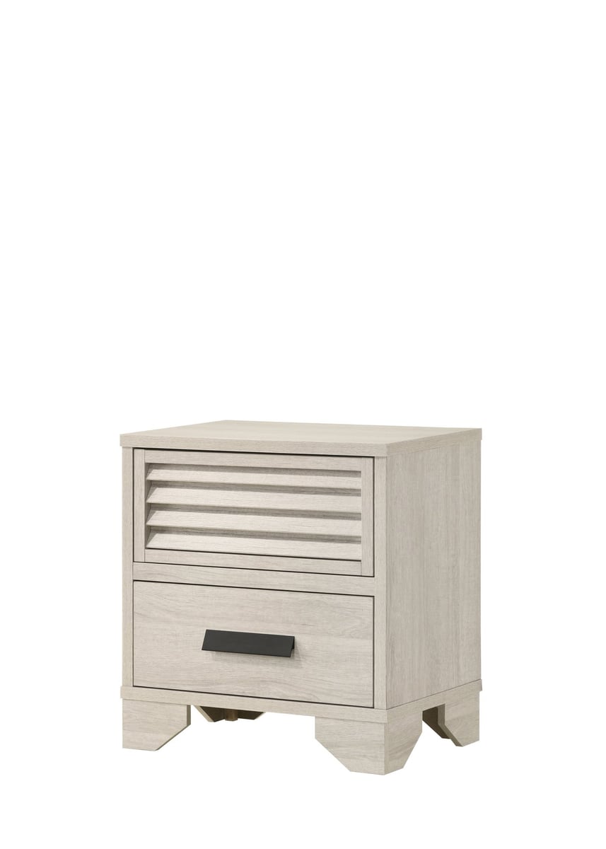 Crown Mark Sarter: White Nightstand