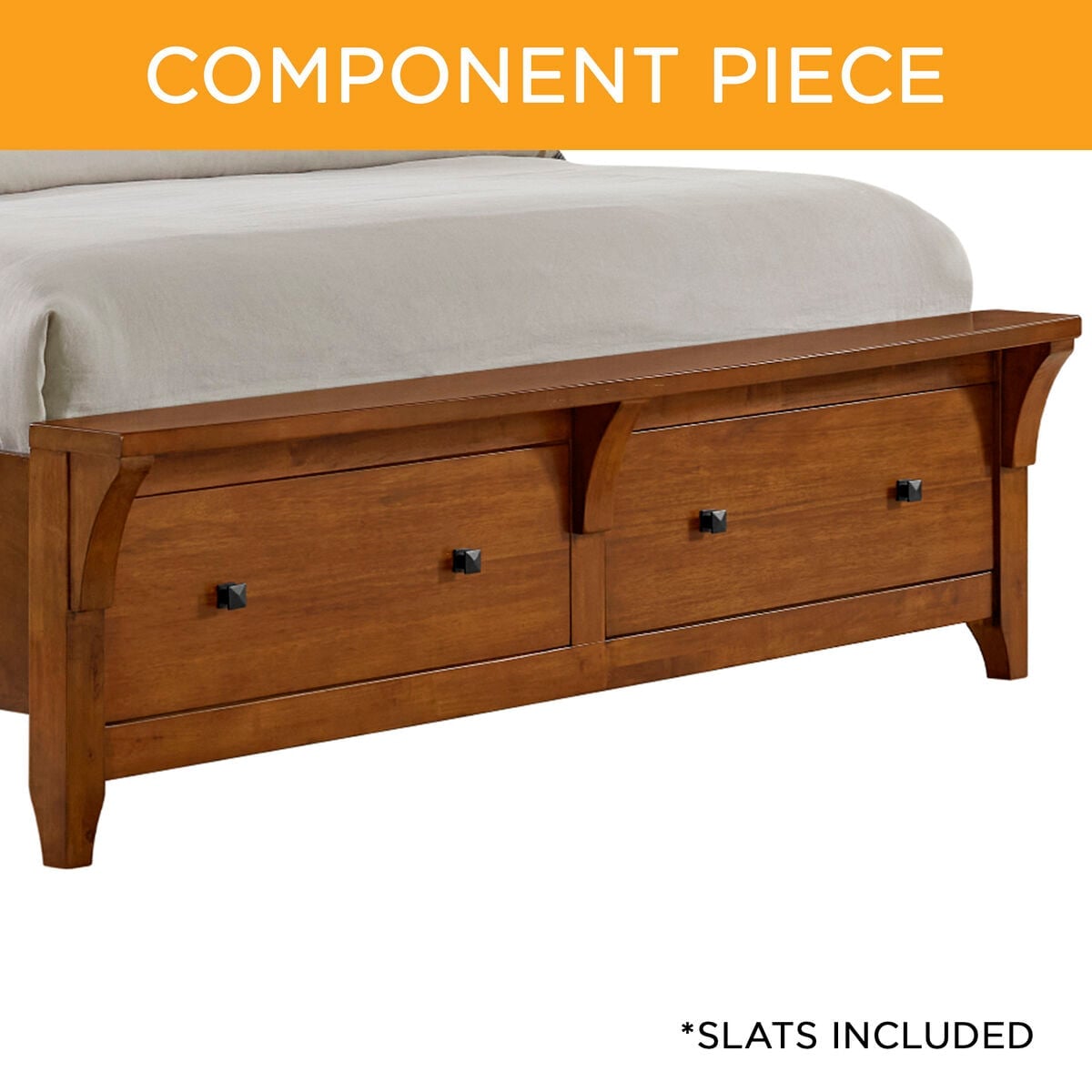 Elements International Gage Chestnut Storage Footboard