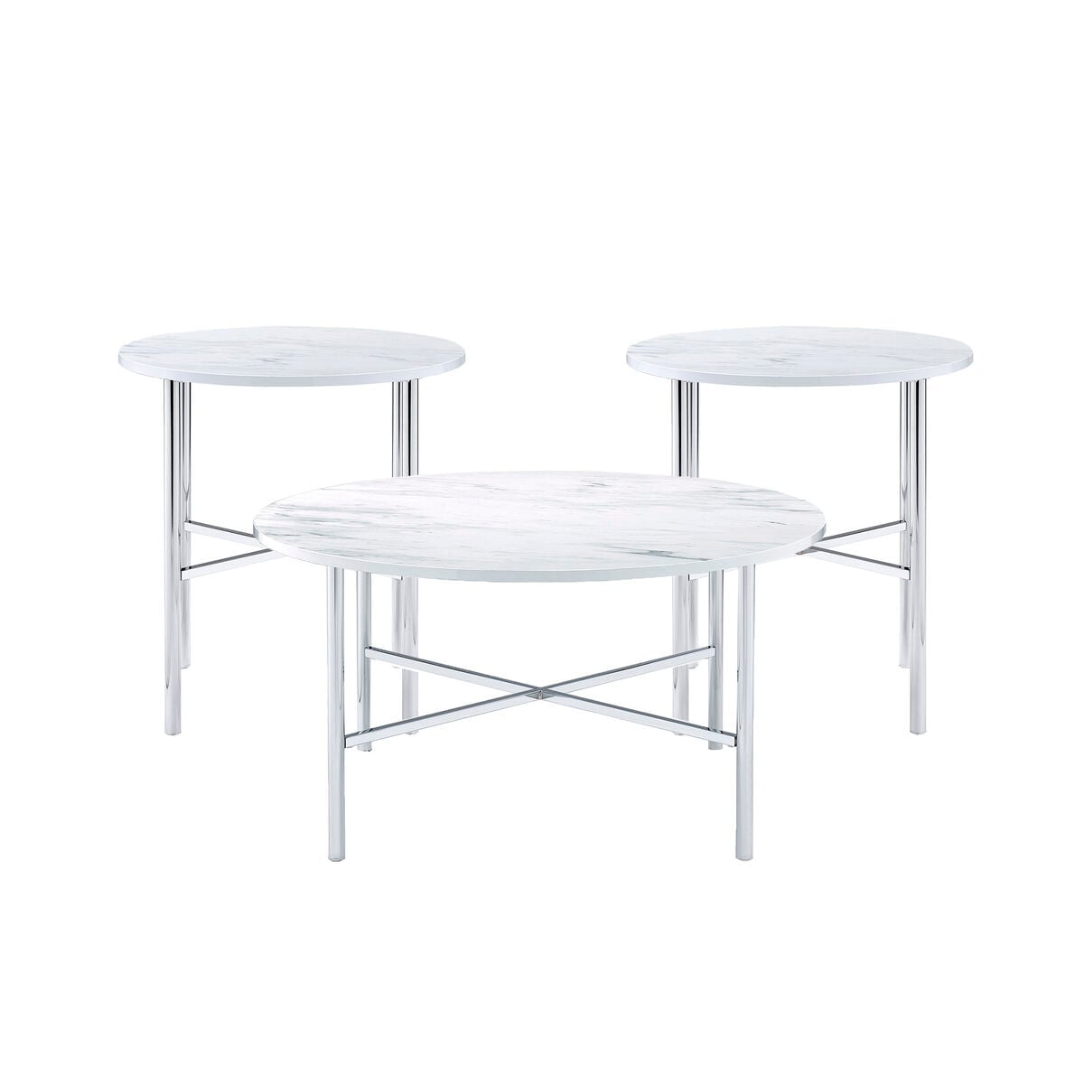 Elements International Cyrus White 3 Piece