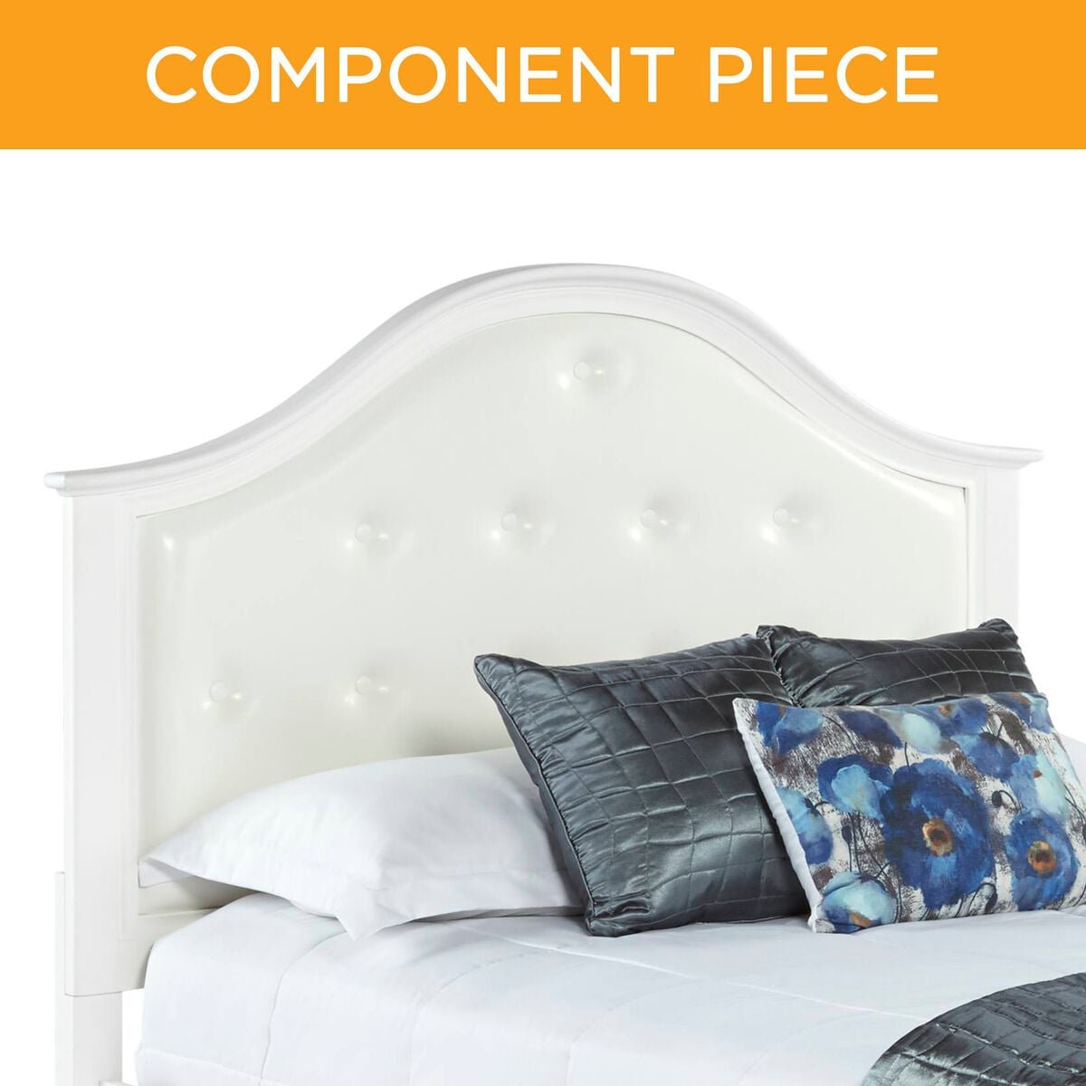 Elements International Jesse White Headboard