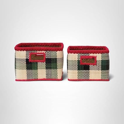 Creative Coop Hand Woven Basket Set of 2