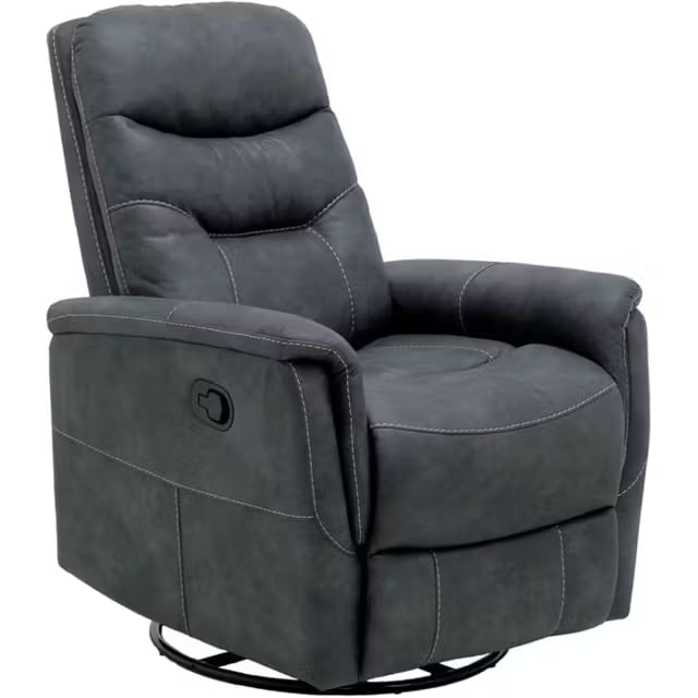 Emerald Home Tara Charcoal Manual Swivel Glider