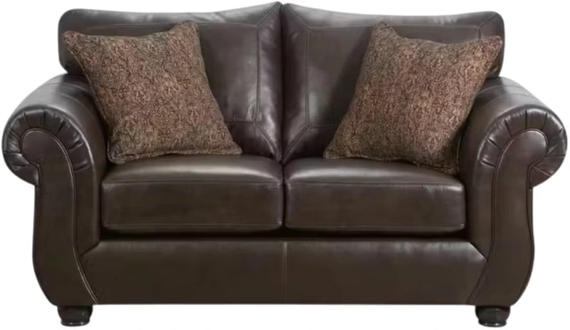 A&W Furniture Davenport Walnut Loveseat
