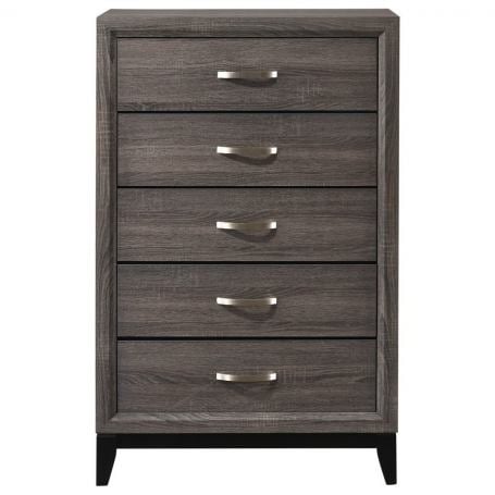 Crown Mark Akerson Grey 5 Drawer