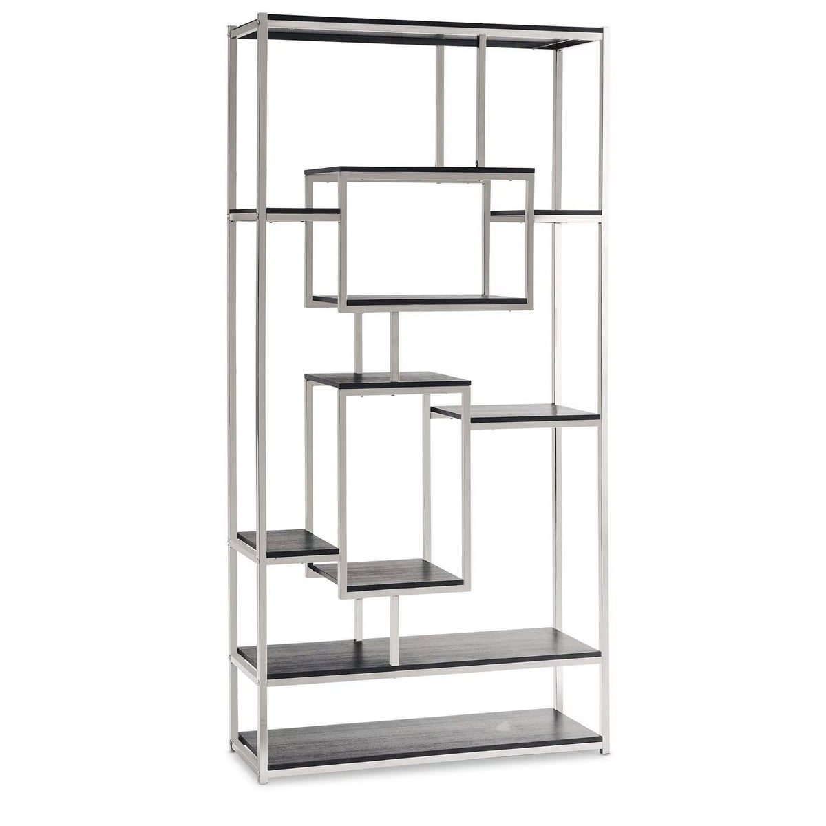 Elements International Ezra Chrome Bookshelf