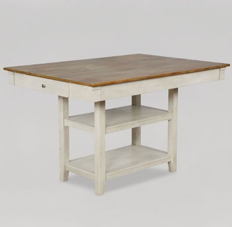 Crown Mark Nina Brown Two-Tone Counter Height Table Top Legs