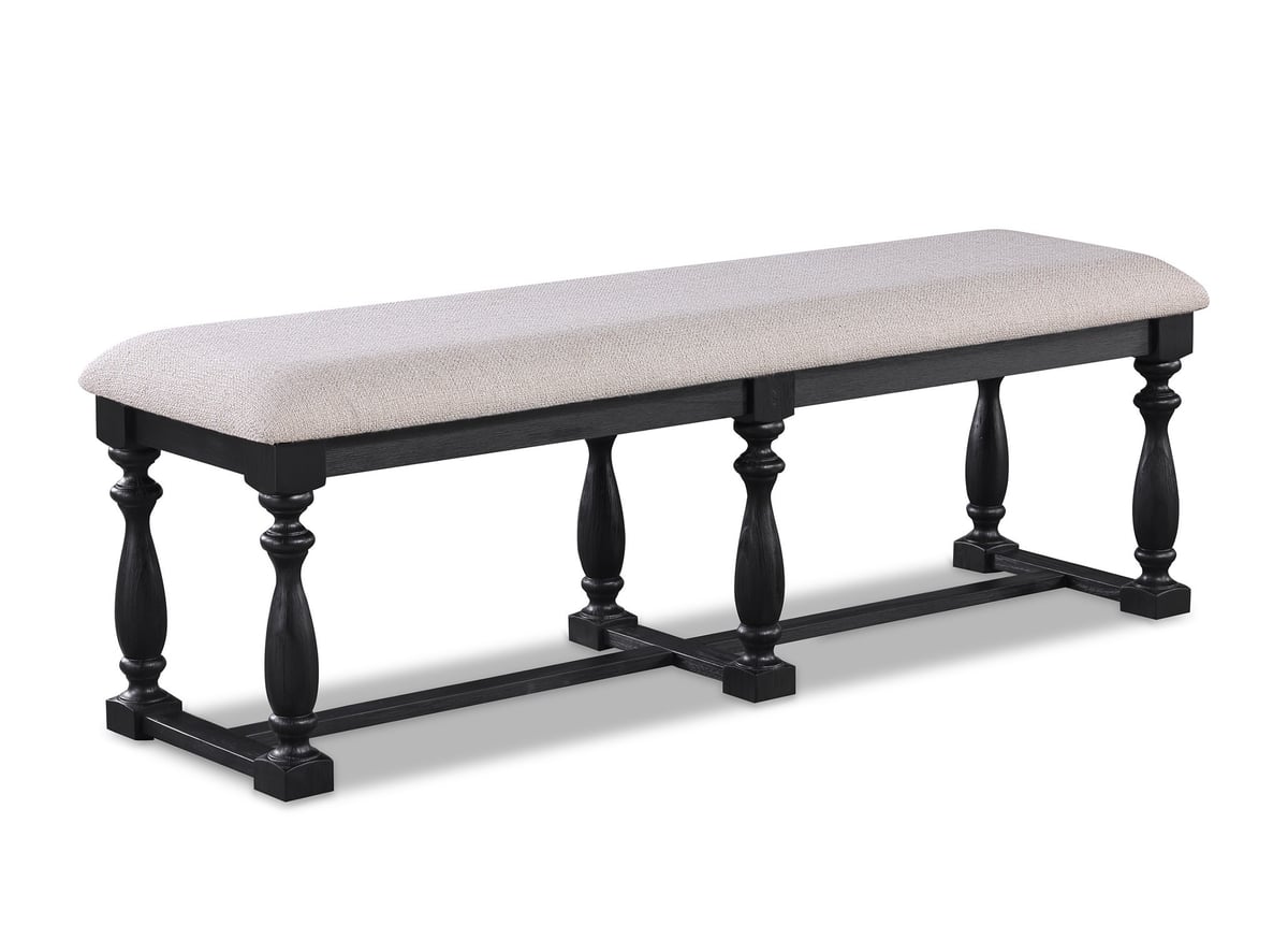 Crown Mark Regent: Black Dining Height Bench