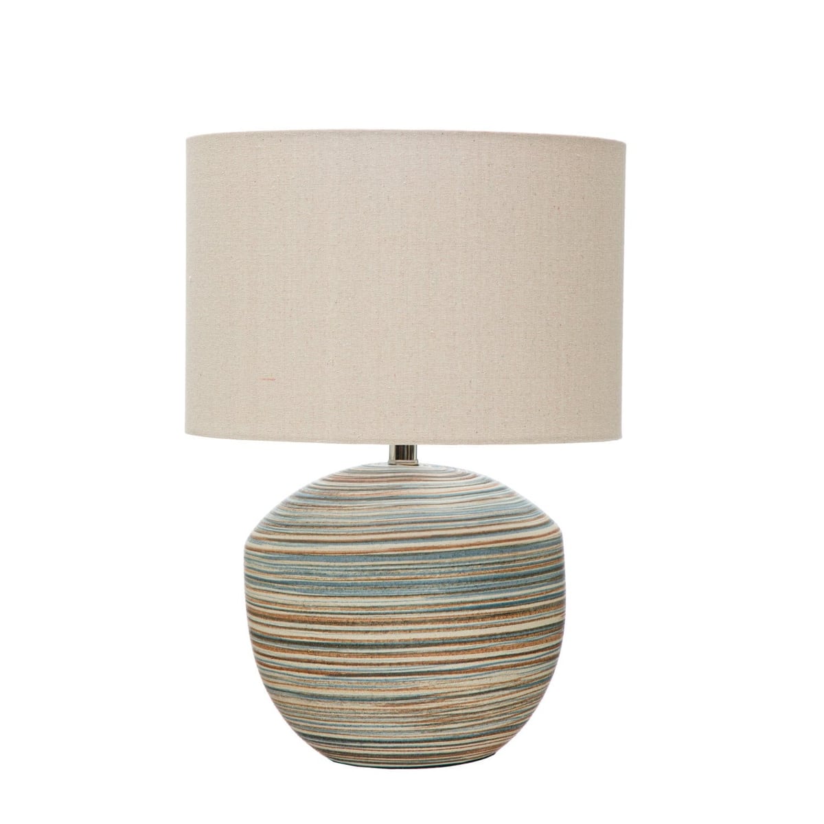 Creative Coop Large round stoneware lamp