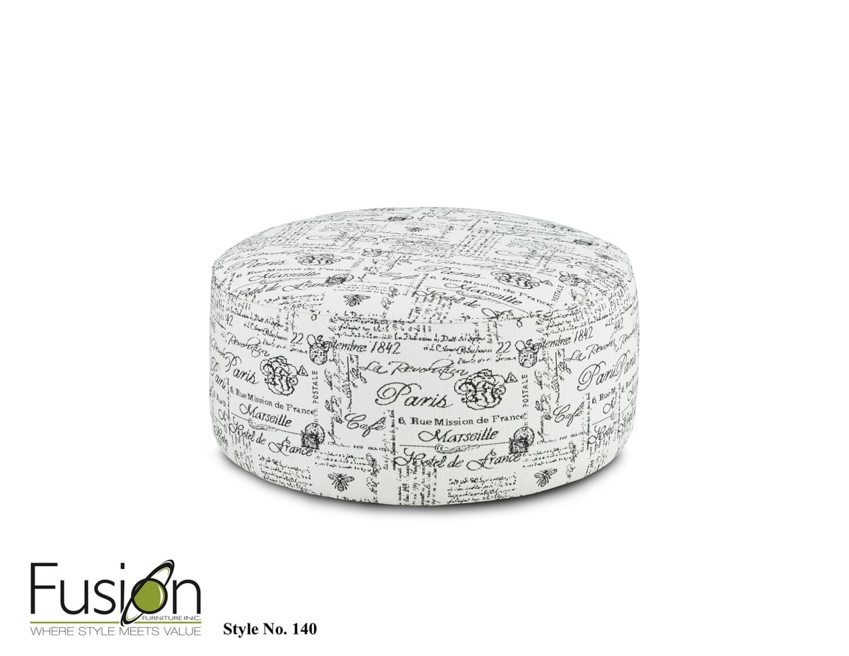 Fusion 140 Series Francaise Ebony Cocktail Ottoman