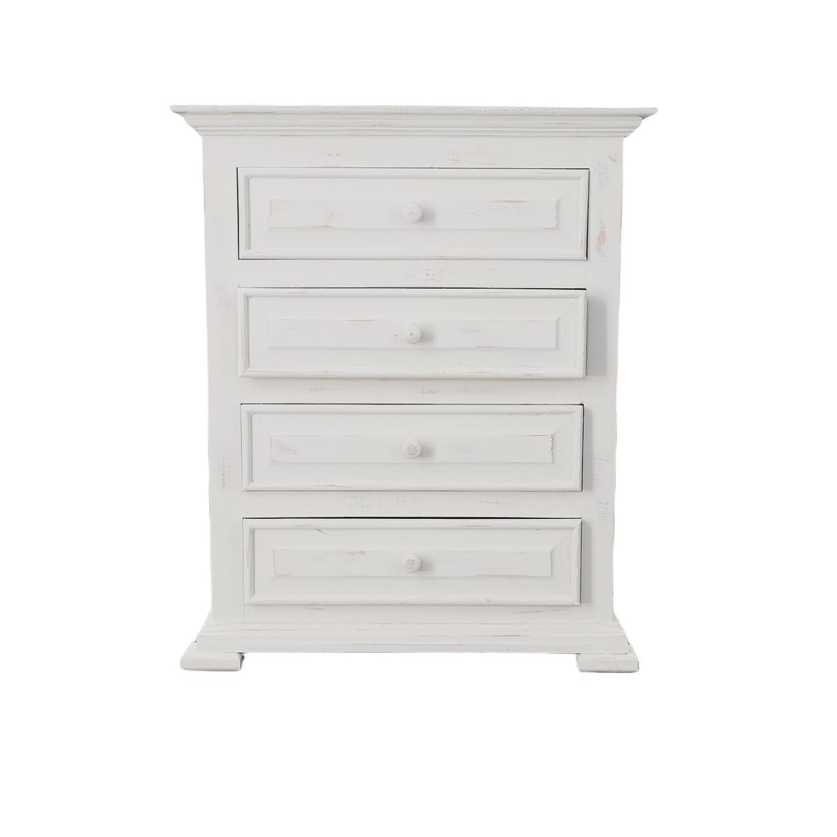 Vintage Furniture Chalet: Nero White 4 Drawer Nightstand