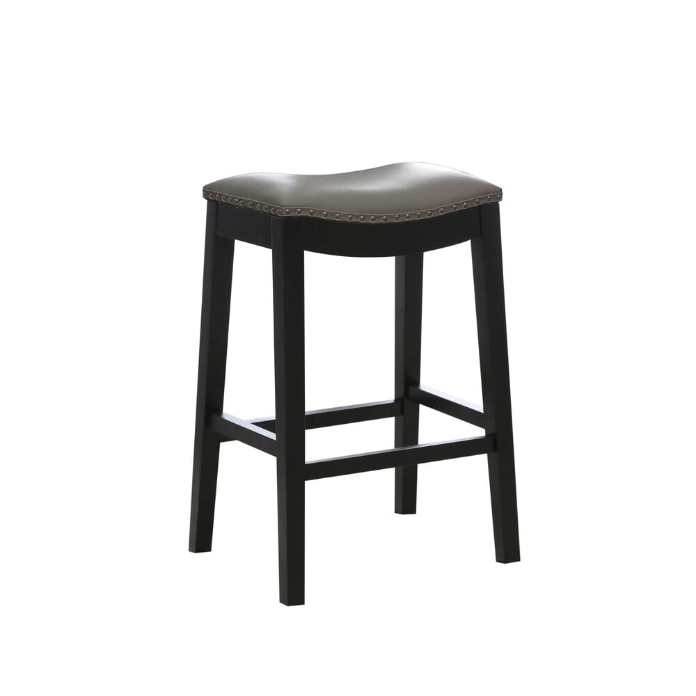 Abbyson Home Chapin Grey Backless Stool